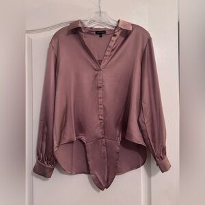 PLEIONE Soft Polyester Button Front Blouse, Feels like silk